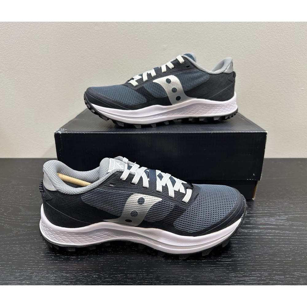 Saucony Trail Running Peregrine 11 Icon Women's Navy / Silver Shoes Size 6 New! - Picture 2 of 8